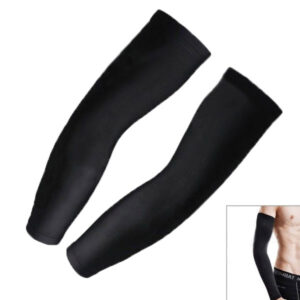 Černý rukáv elastický – ochrana proti UV, odvod potu – M-XXL, 1 pár