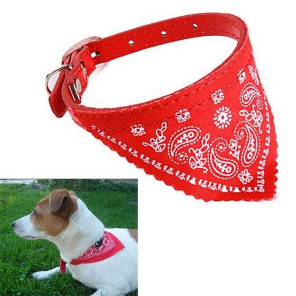 Šátek pro psa, kočku na krk – nastavitelný červený