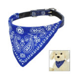 Šátek pro psa, kočku na krk – nastavitelný modrý