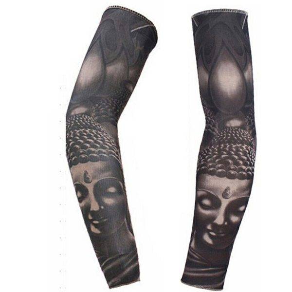 Tetování rukáv / falešné tetování na ruku, tetování buddha – 1 ks