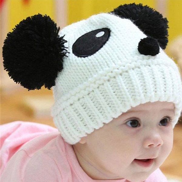 Zimní čepice dětská – styl panda, pro děti od 1-8 let